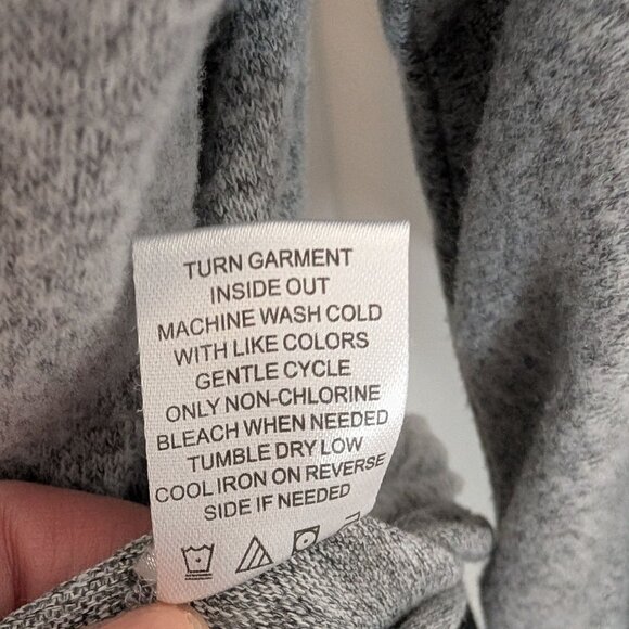 Women's Super Soft Gray Cowl Neck 3/4 Sleeve Sweater Top with Banded Hem - Large - Picture 9 of 9